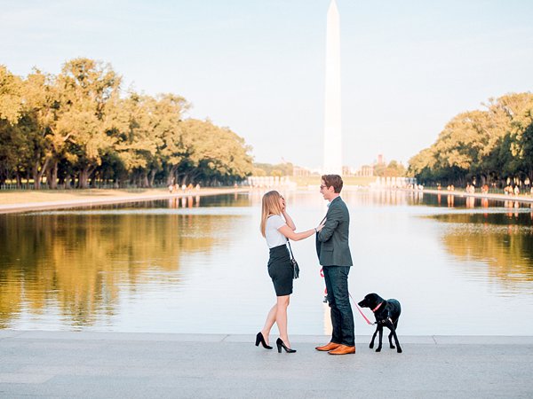 A Surprise Proposal | Paige and Charles | Lincoln Memorial | Washington DC Engagement | © Carly Arnwine Photography