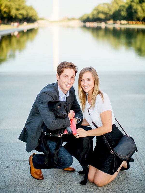 A Surprise Proposal | Paige and Charles | Lincoln Memorial | Washington DC Engagement | © Carly Arnwine Photography