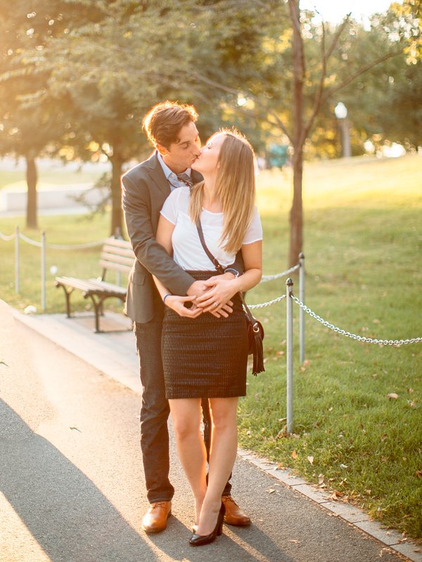 A Surprise Proposal | Paige and Charles | Lincoln Memorial | Washington DC Engagement | © Carly Arnwine Photography