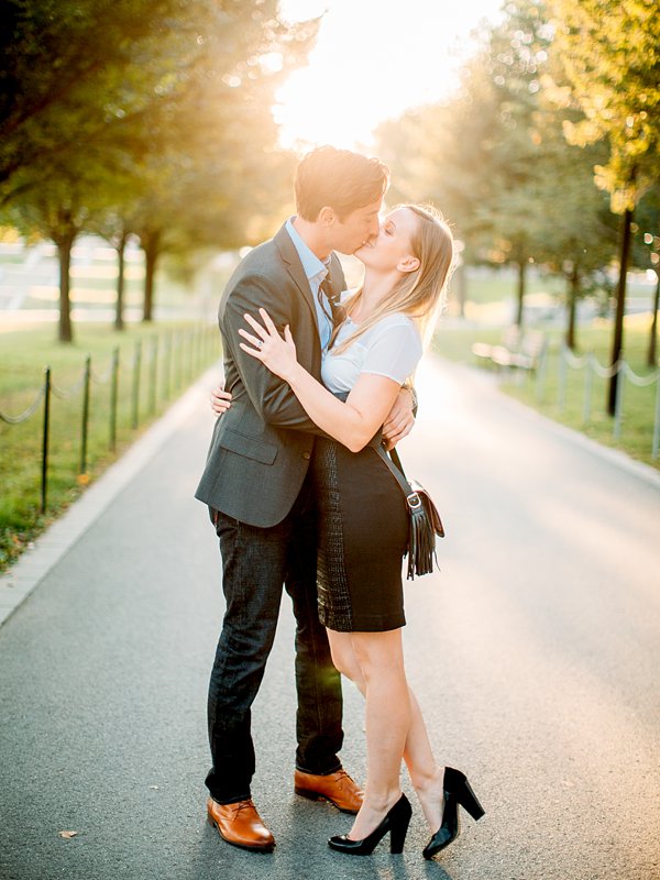 A Surprise Proposal | Paige and Charles | Lincoln Memorial | Washington DC Engagement | © Carly Arnwine Photography