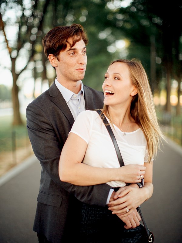 A Surprise Proposal | Paige and Charles | Lincoln Memorial | Washington DC Engagement | © Carly Arnwine Photography