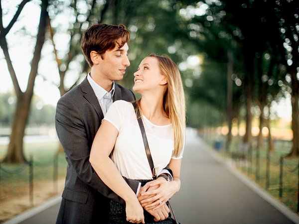 A Surprise Proposal | Paige and Charles | Lincoln Memorial | Washington DC Engagement | © Carly Arnwine Photography