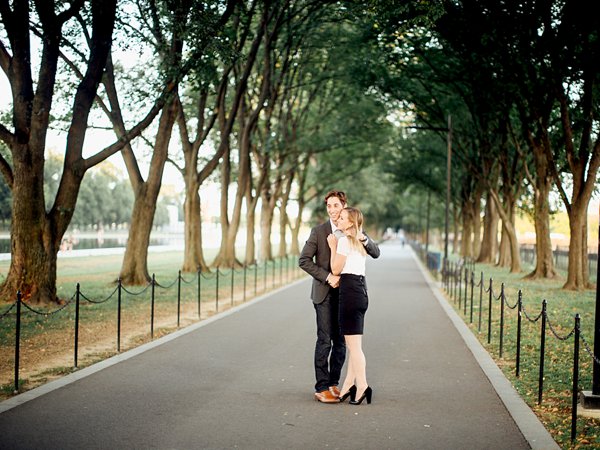 A Surprise Proposal | Paige and Charles | Lincoln Memorial | Washington DC Engagement | © Carly Arnwine Photography