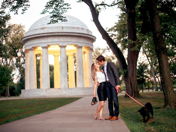 A Surprise Proposal | Paige and Charles | Lincoln Memorial | Washington DC Engagement | © Carly Arnwine Photography