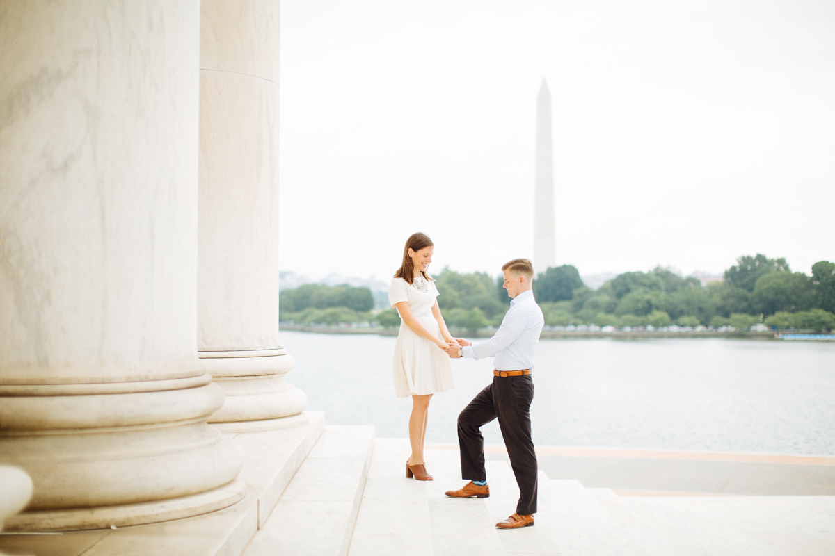 Jackie + Ryan | A Jefferson Memorial | © Carly Arnwine Photography